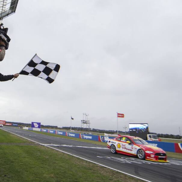 His teammate Fabian Coulthard made it a 1-2 finish for Ford and DJR Team Penske. His teammate Fabian Coulthard made it a 1-2 finish for Ford and DJR Team Penske.